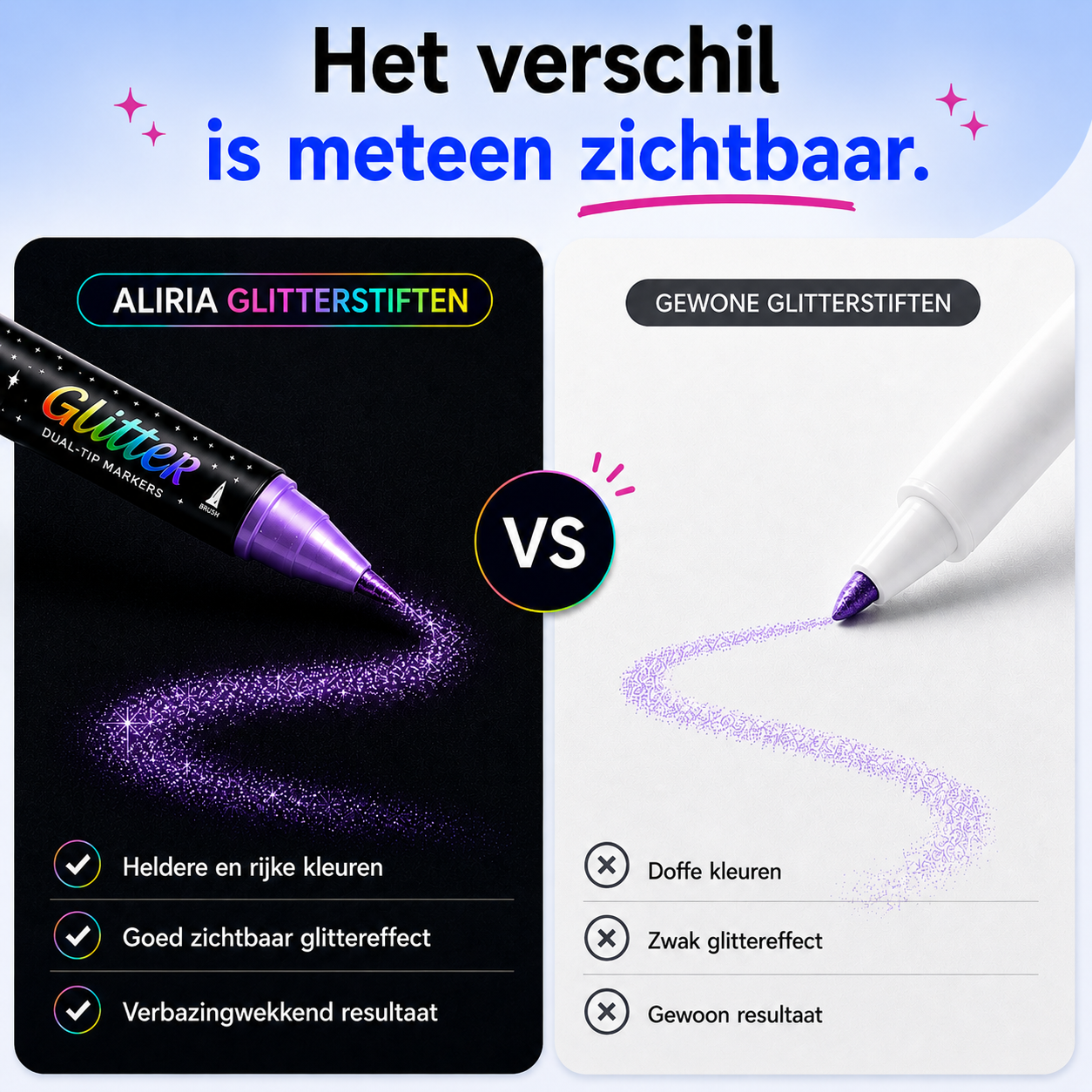 Aliria Glitterstiften set